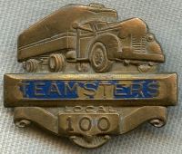 1950's Teamsters Member Badge Local 100 Cincinnati, Ohio