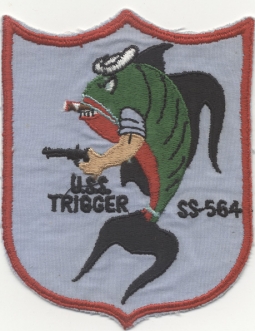 1950s US Navy USS Trigger SS-564 Jacket Patch