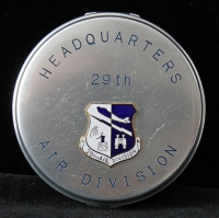 Very Cool 1951 - 52 USAF 29th Air Division Woman's Mirrored Compact with 1st Patch Design Emblem