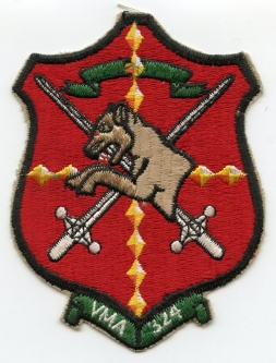 Circa 1952-1954 US Marine Corps VMA-324 "Devil Dogs" Fully Embroidered Jacket Patch