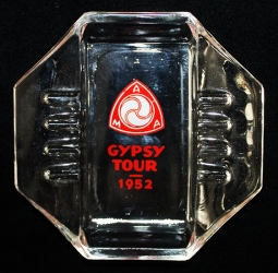 Beautiful & Scarce 1952 AMA (American Motorcycle Assoc.) Gypsy Tour Participant Award Ashtray