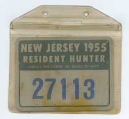 Vintage 1955 New Jersey Hunting License in Case