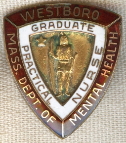 1958 Massachusetts Dept. of Mental Health, Westboro Nurse Graduation Pin