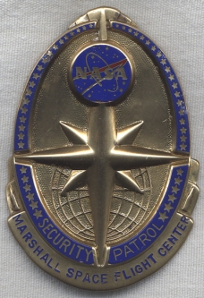 Rare 1960s NASA Security Patrol Badge from the Marshall Space Flight Center