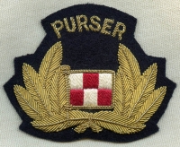 1960's - 70's Canadian Pacific Merchant Shipping Line Purser Hat Badge