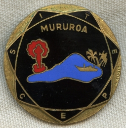1960's French Naval Air Force Nuclear Test Site Mururoa Badge by FIA (Augis)