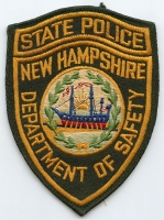 Beautiful Early 1960's NH State Police Shoulder Patch on Gabardine Wool