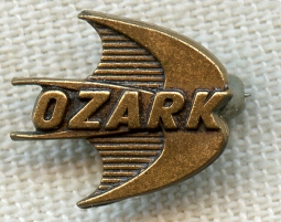 Early 1960's Ozark Airlines 5-Year Service Lapel Pin in Gilt Brass