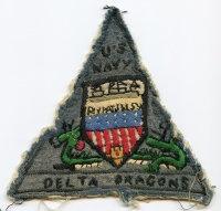 Rare Ca. 1966-67 USN River Patrol Section 531, Delta Dragons, 1st Type Pocket Patch. Nam-Made
