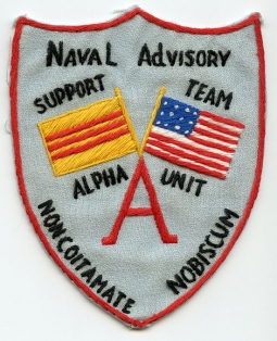 Beautiful Ca. 1967 US Naval Advisory Team Alpha Unit Handmade Pocket Patch in Vietnam