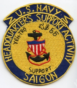 Gorgeous 1967 USN HQ Support Activity Saigon, Nam-Made Pocket Patch