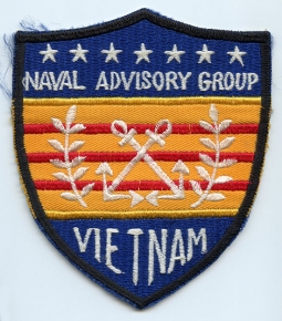 Circa 1968 Large, Iconic USN Naval Advisory Group, Vietnam. Japanese-Made Pocket Patch