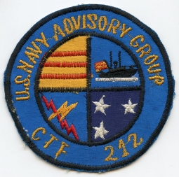 Ca. 1968 US Navy Advisory Group CTF (Coastal Task Force) 212 Saigon-Made Jacket Patch