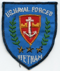 Ca. 1968 US Naval Forces Vietnam Pocket Patch, Saigon-Made by Cheap Charlies
