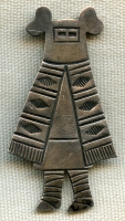 Vintage 1970's - 80's Douglas Etsitty Hopi Kachina Pin of the Harvest Girl - Mukikwe Okya