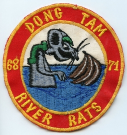 1971 United States Navy Dong Tam River Rats Brown Water Navy Novelty Pocket Patch