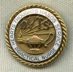 Beautiful, but Unidentified Nursing School Graduation Pin from 1977 "DVTS"