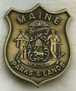 Rare 1990's Maine Bureau of Parks & Lands Agent Badge by VHB VH Blackinton