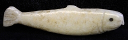 Great Mid-19th C. Sailor Art Marine Ivory Fish Form Toothpick Scrimshawed Details on Tail