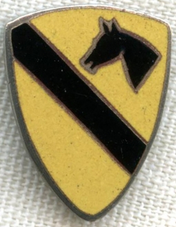 Nice, Korean War Period US Army 1st Cavalry Division Lapel Pin. Made in Japan