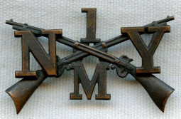 1st New York Infantry Regiment Co. M Collar Insignia