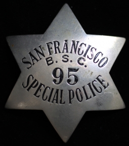 Early WWII San Francisco, CA Special Police Badge from Bethlehem Steel Corp.