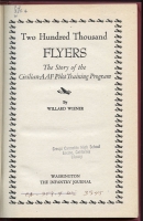 WWII Civilian Training Program Reference Book "Two Hundred Thousand Flyers" by W. Wiener
