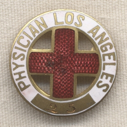 1920s-1930s Los Angeles Physician Badge for American Red Cross