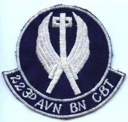 1960s US Army 223rd Combat Aviation Battalion Pocket Patch Vietnamese-Made