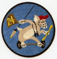 Ext. Rare Korean War US Army 24th Division Artillery Aviation Section Japanese-Made Jacket Patch