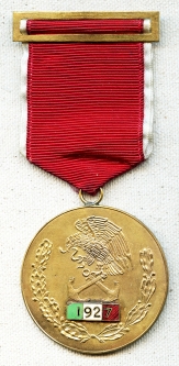 Rare 1927 Mexican Navy Large Medal Unknown Award