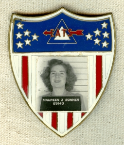 Wonderful, HUGE, & Ext Rare Ca 1946 EATS European Air Transport Service Worker ID Badge