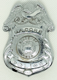 Great Ca 1943 Goodyear Aircraft Corporation Factory Police Badge From Akron Ohio