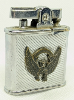 Very Cool Korean War era Ronson Whirlwind Lighter with 2nd Squadron South Africa Air Force Badge