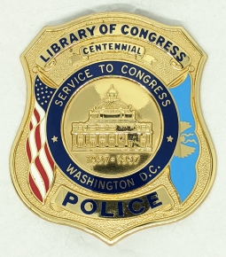 Rare 1997 Library of Congress Police LOC Centennial #'d Commemorative Badge #017