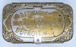 Scarce 1892 Adv. Match Safe & Stamp Box Edwards & Co Detroit