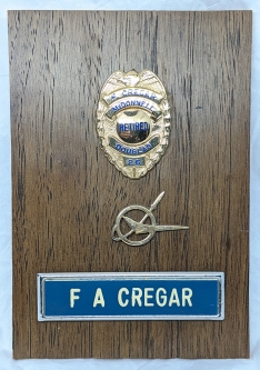Early 1970's Mcdonnell Douglas Security Guard Retirement Badge/Plaque