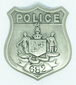 Early Ca 1890 4th Issue Baltimore MD Police Badge #682