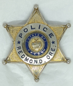 Large, Beautiful 1950's - 60's Redmond Oregon Police Badge