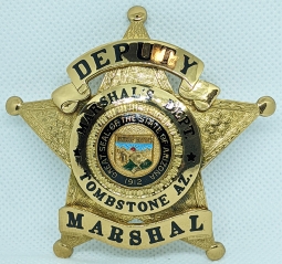 Early 1990s Tombstone, AZ Deputy Marshal Badge by TCI