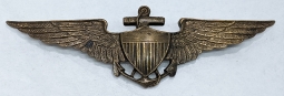 Nice Ca 1930 USN Pilot Wing by Meyer in Meyer Metal. Scarce RAISED Arrow Mark