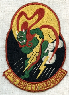 Beautiful LARGE KW era USAF 4th Fighter Sq Japanese Made Jacket Patch