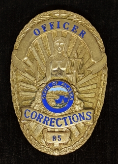 Large 1980s-90s State Of Alaska Corrections Officer Badge #85 by Blackinton
