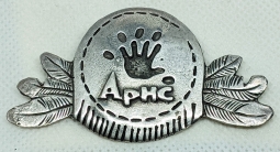 Wonderful Appaloosa Hose Club Membership Badge Cast Silver by Nez Perce Indian & Appaloosas Horses