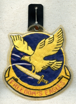 Iconic Ca 1970 US Army 17th Combat Aviation Group Pocket Hanger with Hand Emb Nam Made Patch