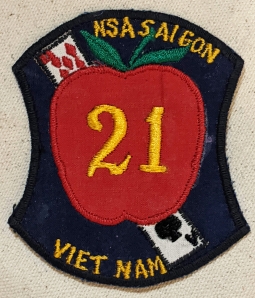 Late 60s US Army National Security Agency APL 21 Pocket Patch, Saigon Made