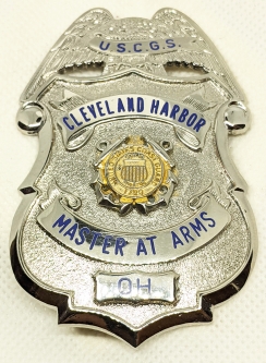 Rare Ca 1990s US Coast Guard Station Cleveland Harbor Ohio Master At Arms Badge