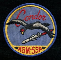Ca 1970s Vietnam War USAAF/USN Condor AGM-53A  Missile System Jacket Patch