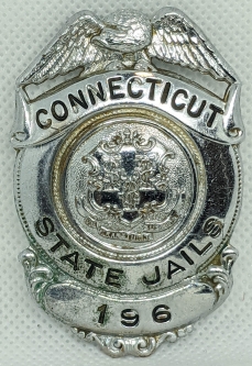 Great Old 1940s Connecticut State Jails Guard Badge