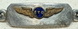 Cool WWII USAAF ETO European Theater of Operation Aviator ID Bracelet with Nickname Red Dawg on Back